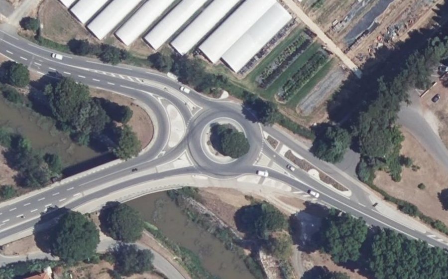 Vue aérienne du Rond-Point Colonel Arnaud Beltrame