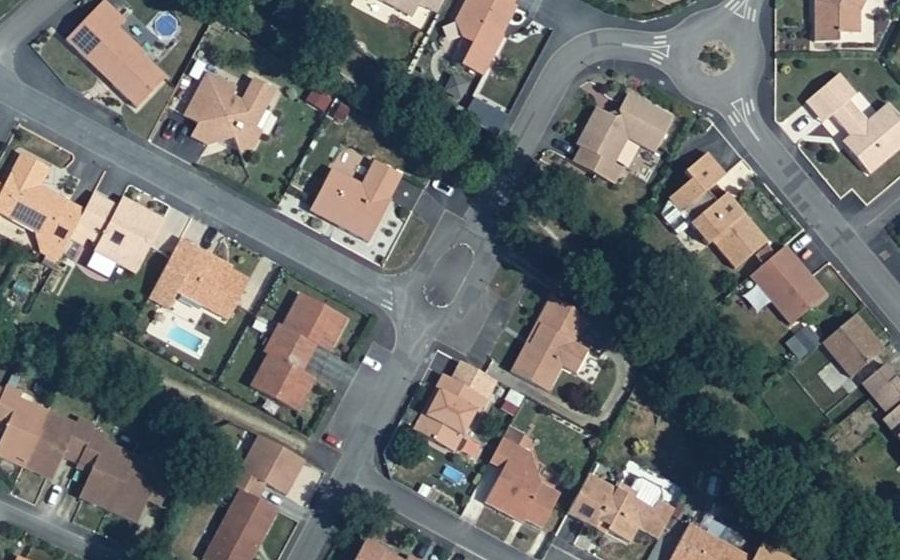 Vue aérienne du Rue du Champ de la Croix
