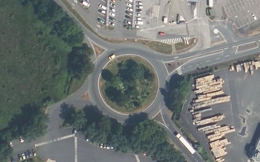 Vue aérienne du Rond-Point du Québec