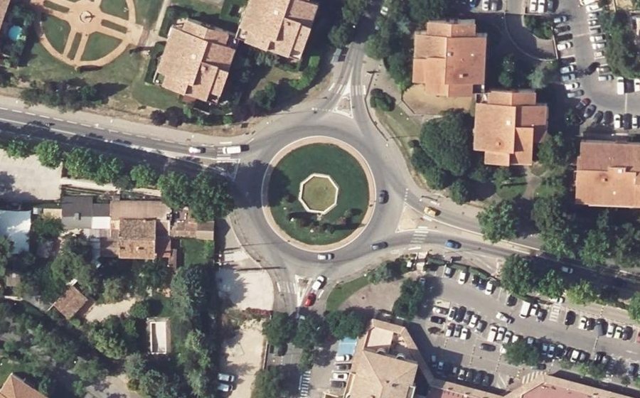 Vue aérienne du Rond-Point Pierre-Joseph Baumel