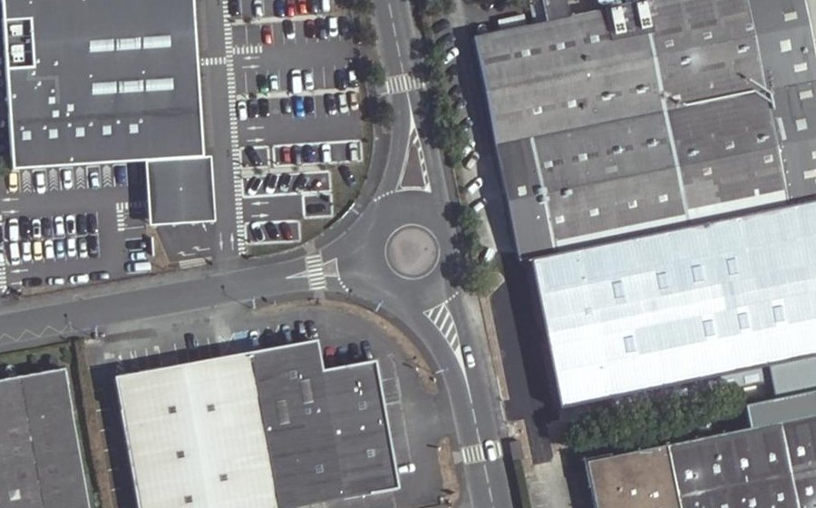 Vue aérienne du Rue Charles Coulomb