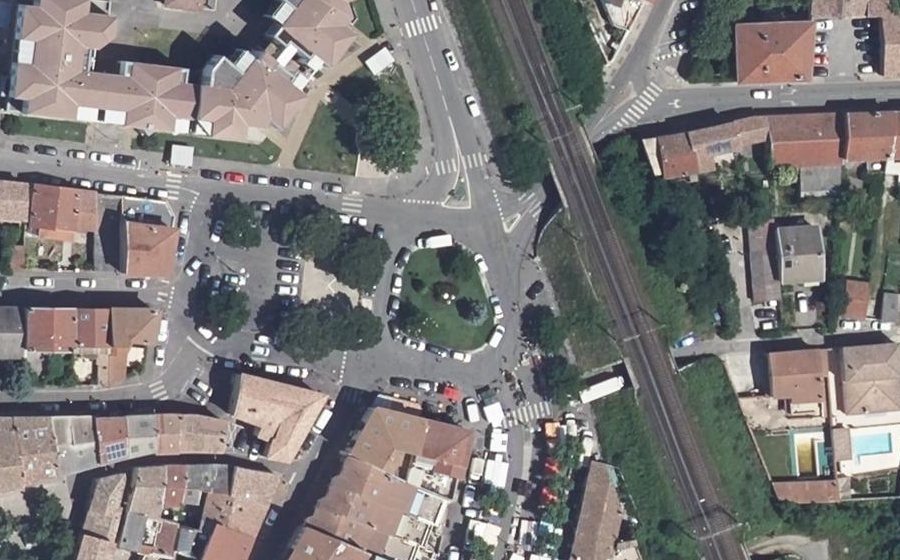 Vue aérienne du Place de la République