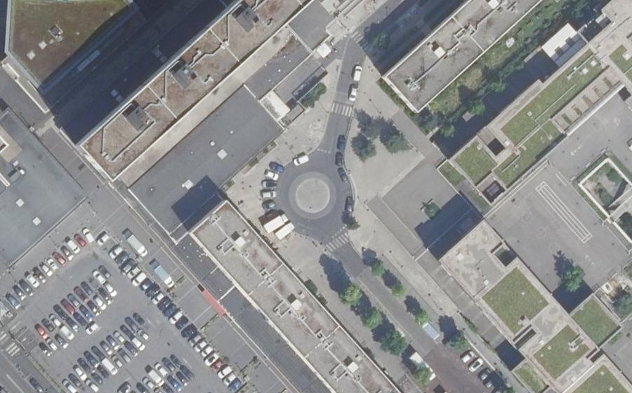 Vue aérienne du Square Jean Goujon