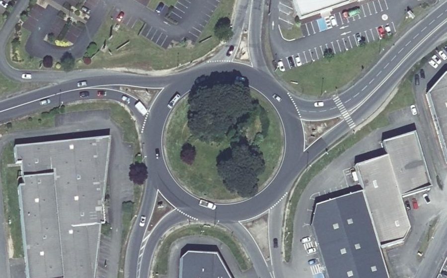 Vue aérienne du Rond-Point Jean Jaurès