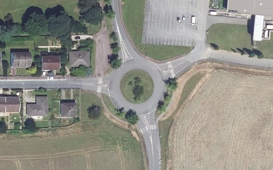 Vue aérienne du Carrefour de l'Europe