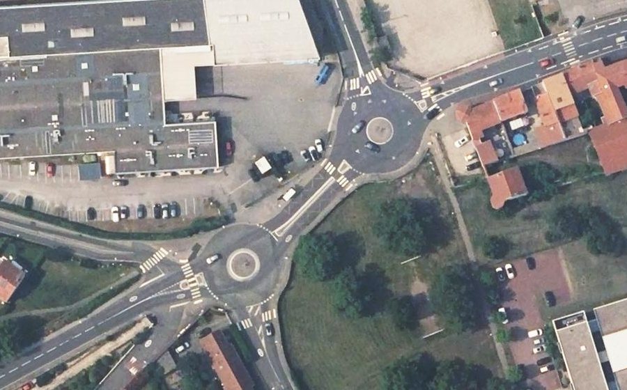 Vue aérienne du Route Neuve