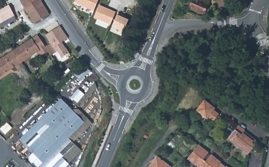 Vue aérienne du Giratoire de Bois Brûlé
