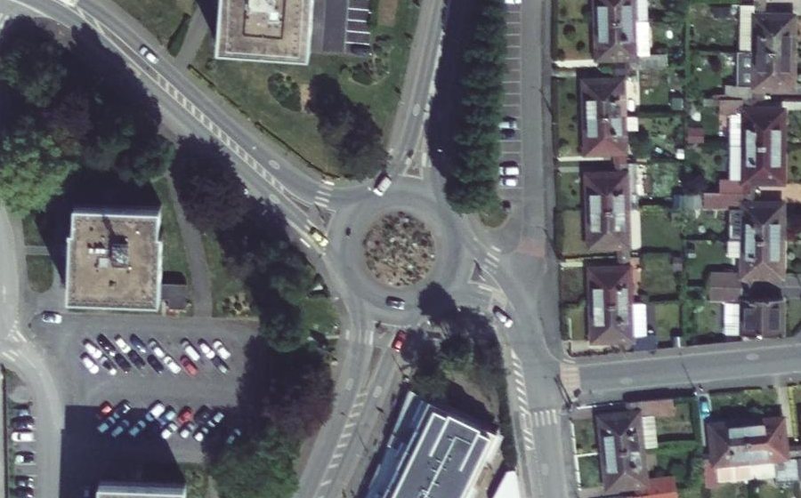 Vue aérienne du Rond-Point des Combattants d'Indochine
