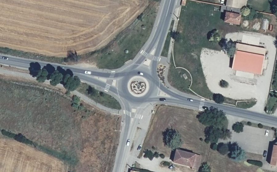 Vue aérienne du Carrefour du Revest