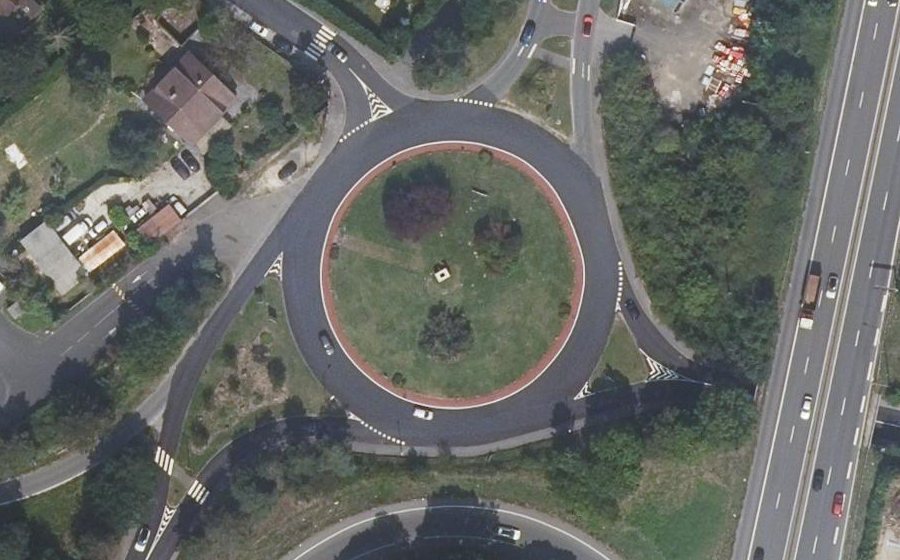 Vue aérienne du Rond-Point de la Tolérance