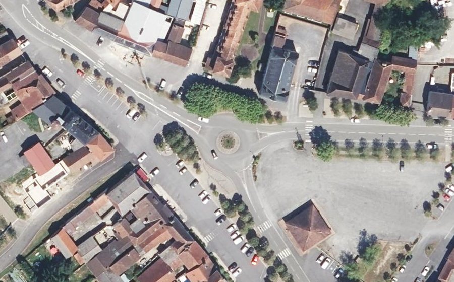Vue aérienne du Place du Marcadieu