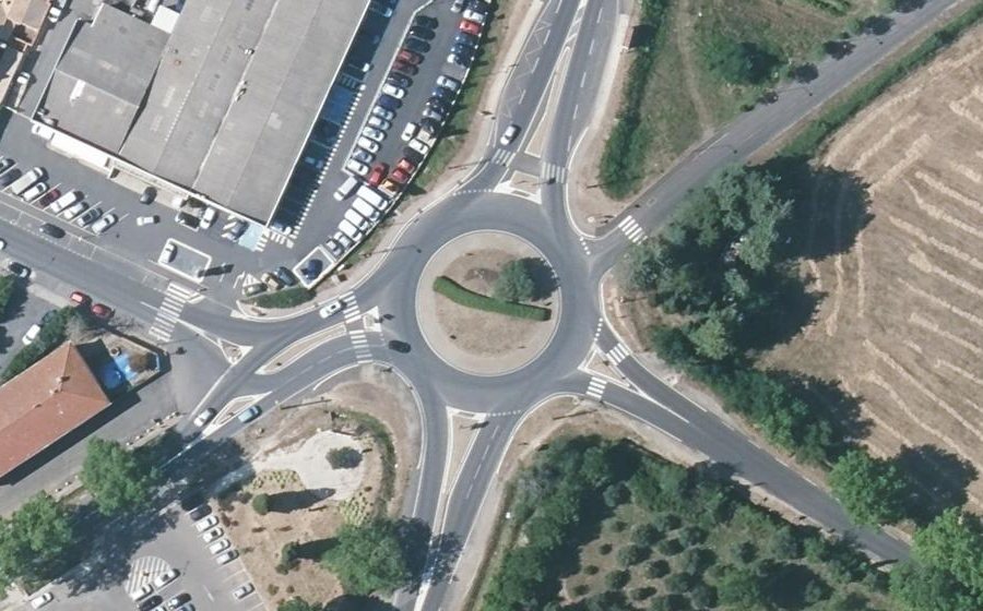 Vue aérienne du Carrefour Jean Monnet