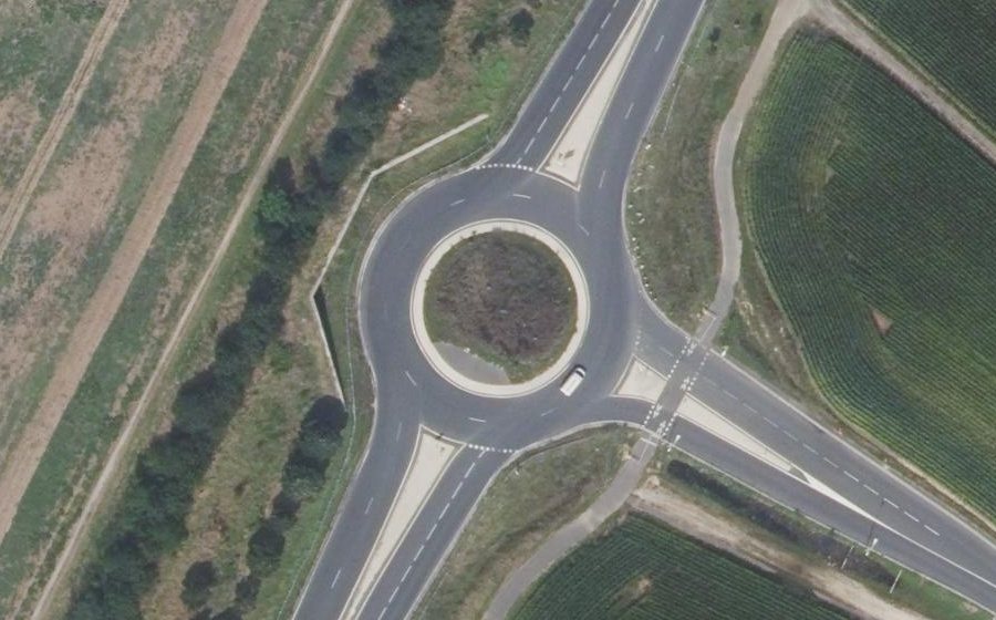 Vue aérienne du Rond-Point Maurice Cambois