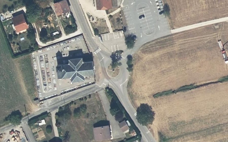 Vue aérienne du Route du Chef Lieu