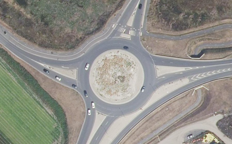 Vue aérienne du Rond-Point de l'Espérance