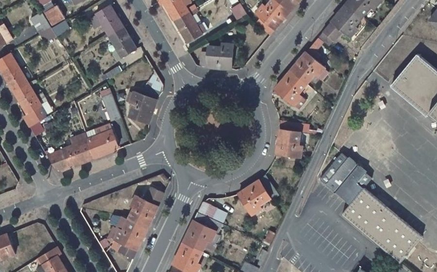 Vue aérienne du Place des Tilleuls