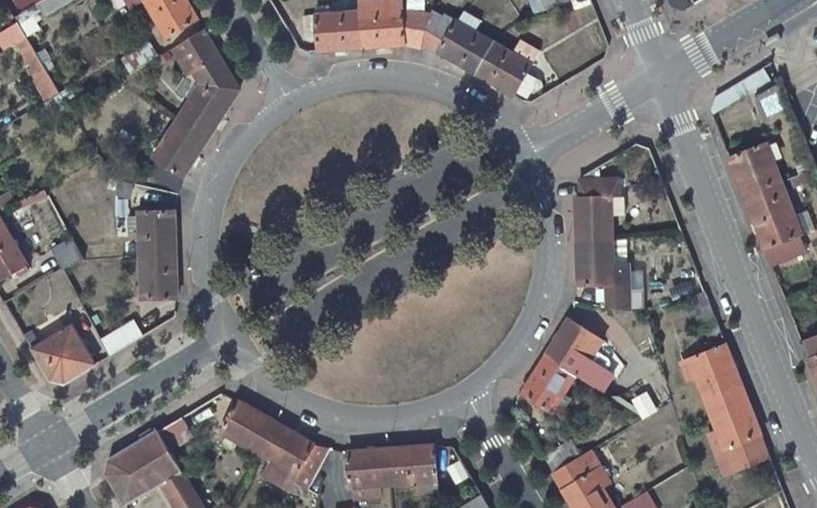 Vue aérienne du Place Montorge