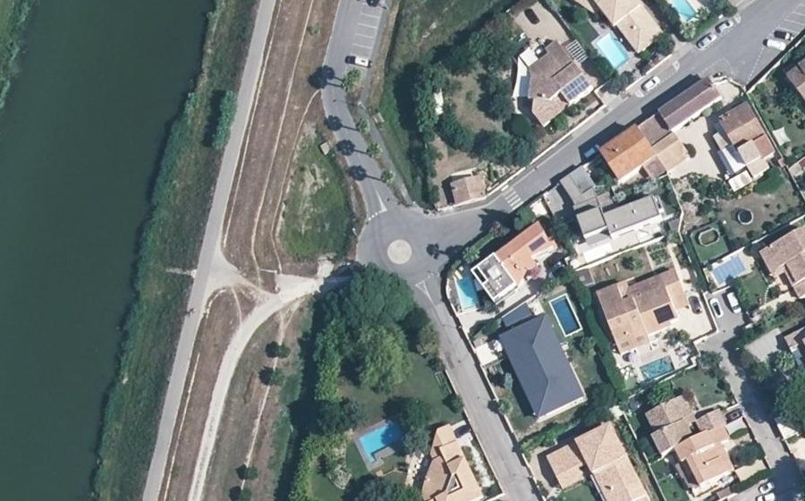 Vue aérienne du Rond-Point des Néréides