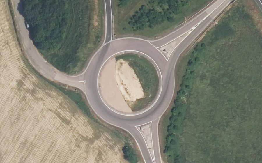 Vue aérienne du Route d'Écouché