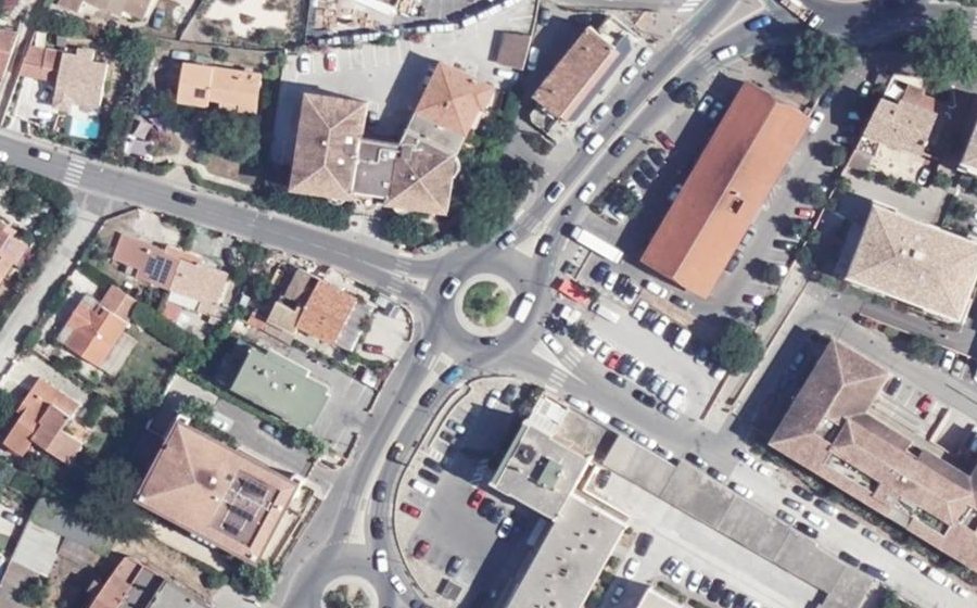 Vue aérienne du Rond-Point Monseigneur Jean-Yves Molinas