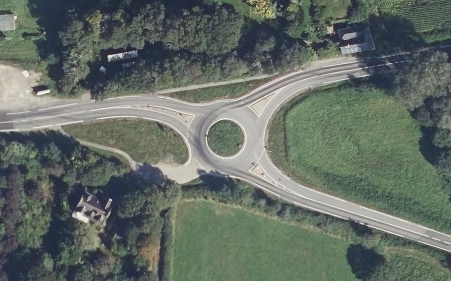 Vue aérienne du Route d'Audierne