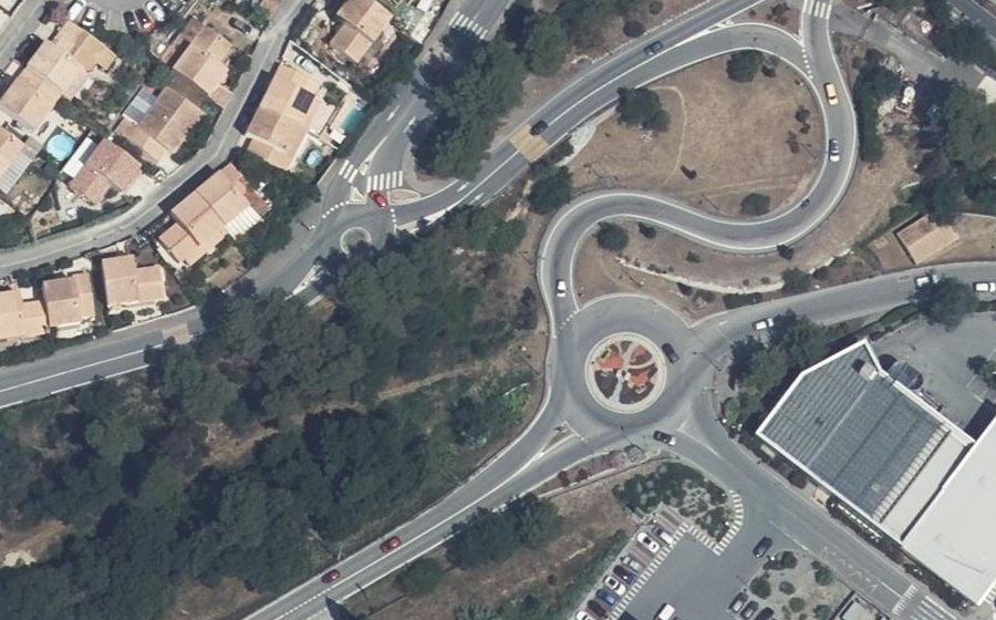 Vue aérienne du Giratoire des Coteaux d'Azur