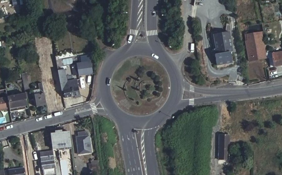 Vue aérienne du Rond-Point Saint-Martin