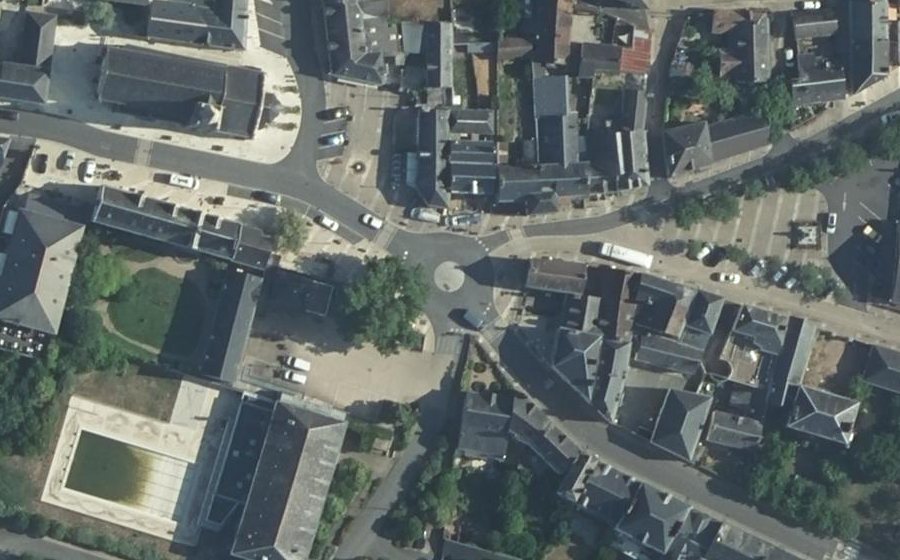 Vue aérienne du Place Auguste Noyant
