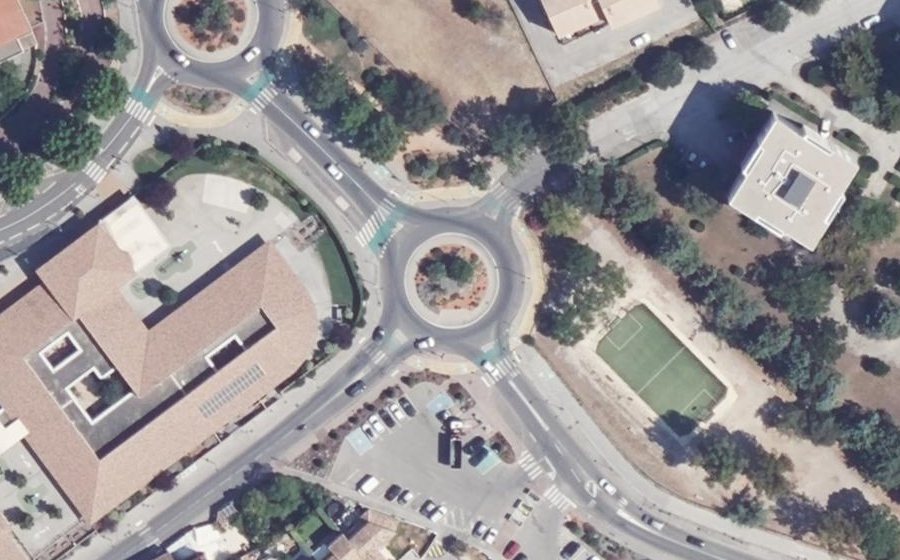Vue aérienne du Rond-Point Missak MANOUCHIAN