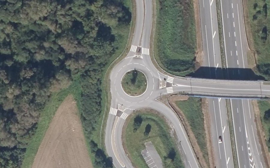 Vue aérienne du Giratoire Kercado Ouest