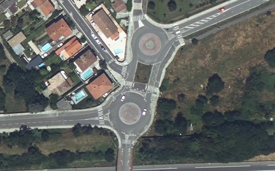 Vue aérienne du Rond-Point Denise Pau