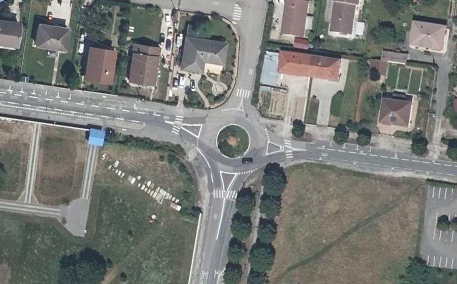 Vue aérienne du Rond-Point des Chrysanthèmes