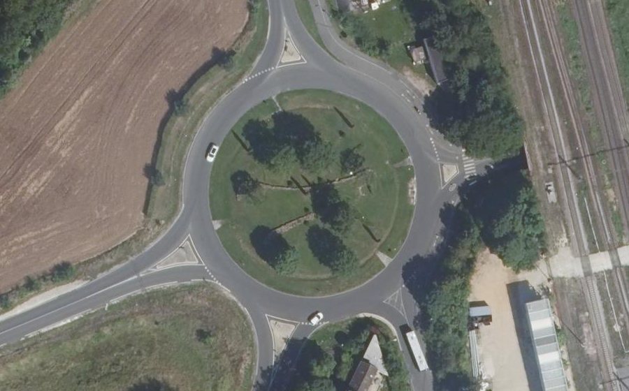 Vue aérienne du Rond-Point de la Gare