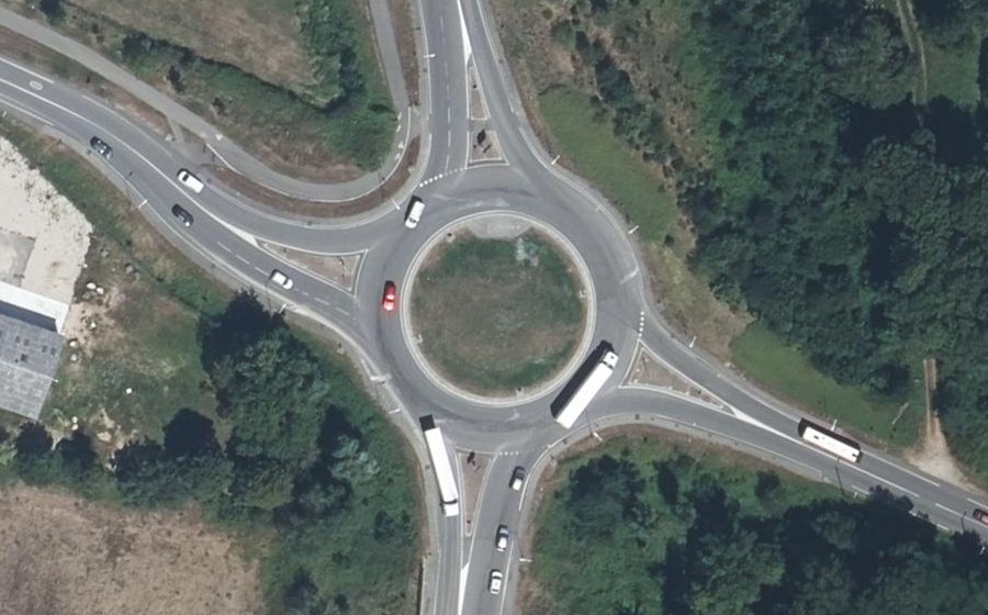 Vue aérienne du Rond-Point de l'Alagnier