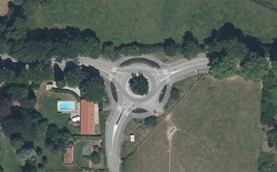 Vue aérienne du Rond-Point des Sardières