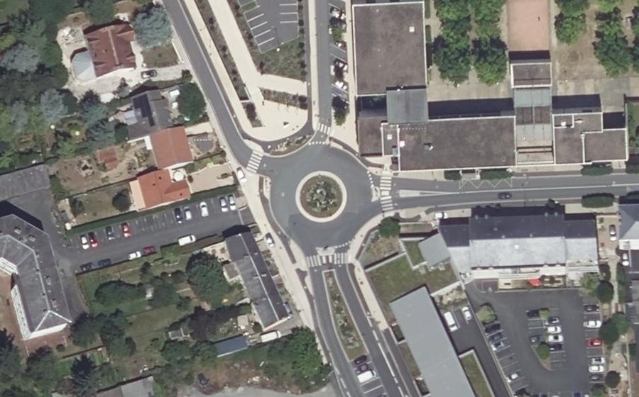 Vue aérienne du Giratoire Camille Muffat