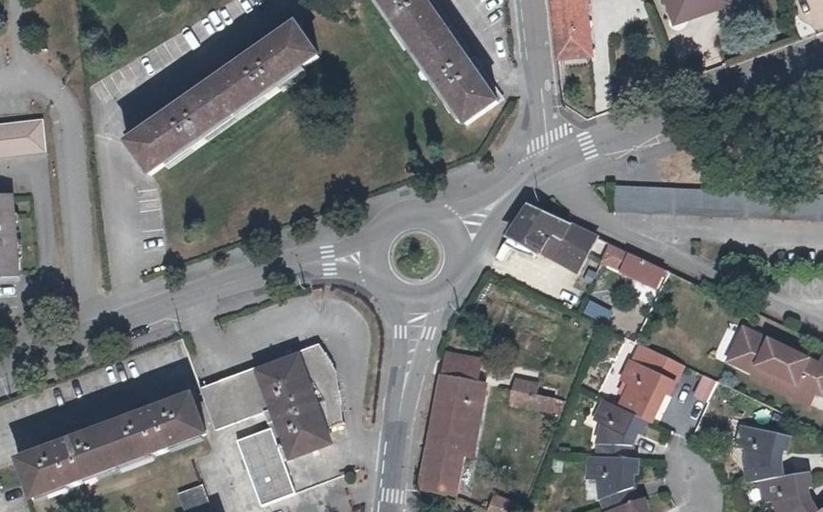 Vue aérienne du Rond-Point de Cuiron