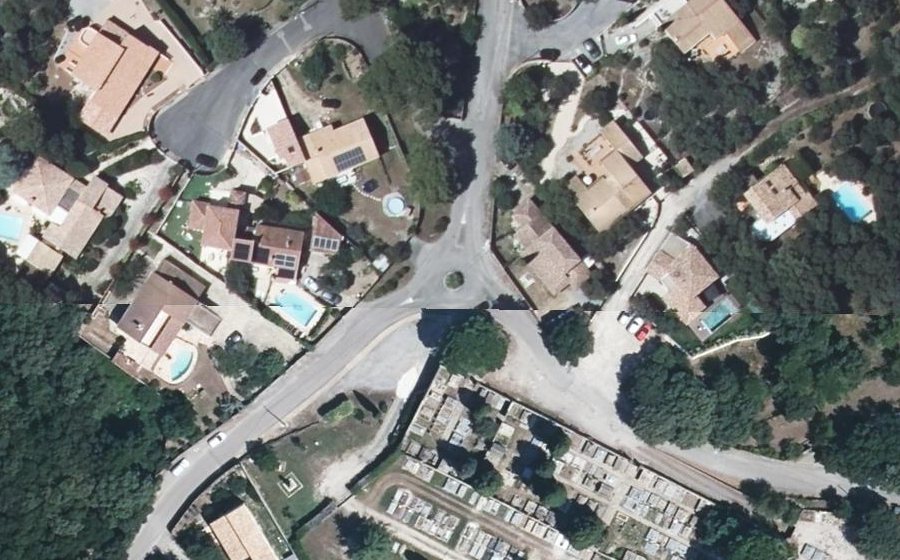 Vue aérienne du Rue du Mas de Barre