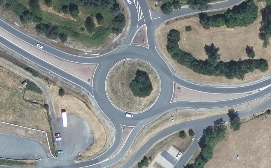 Vue aérienne du Rond-Point de Lachamp