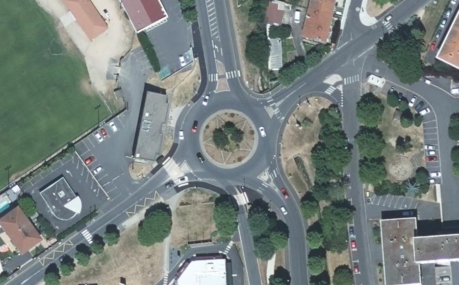 Vue aérienne du Rond-Point Aielo de Malferit
