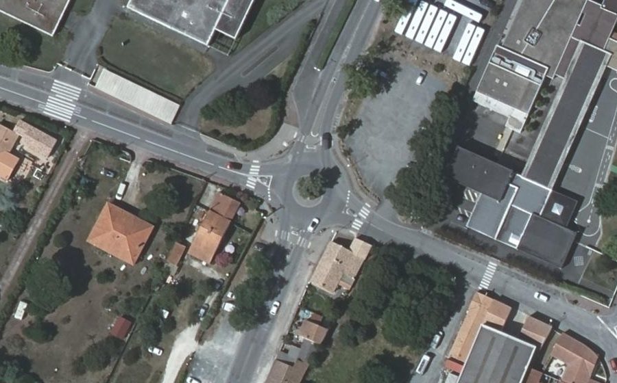 Vue aérienne du Rond-Point des Droits de l'Homme