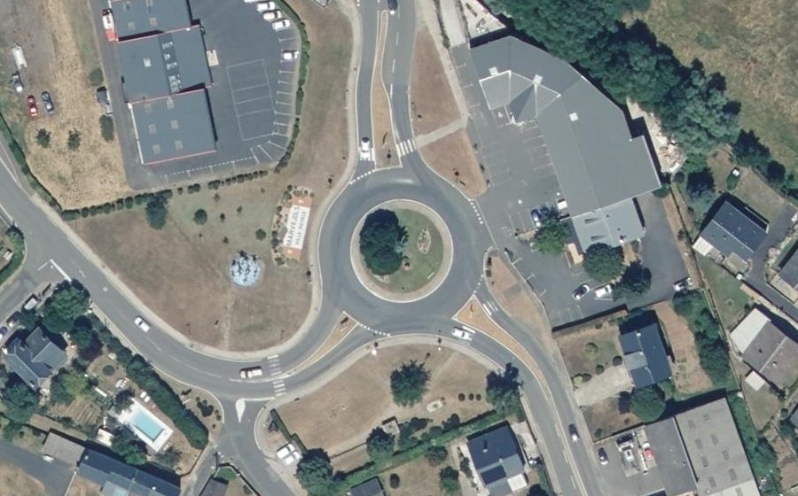 Vue aérienne du Rond-Point de Cockermouth