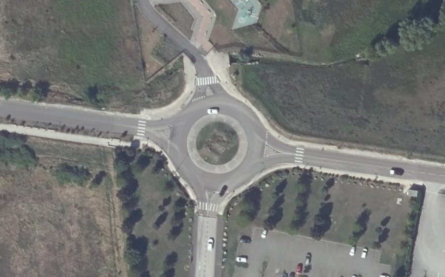 Vue aérienne du Rond-Point des Sports