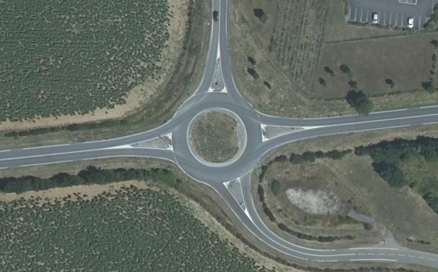 Vue aérienne du Rond-Point de la Médaille Militaire