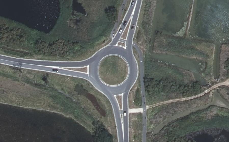 Vue aérienne du Route des Portes