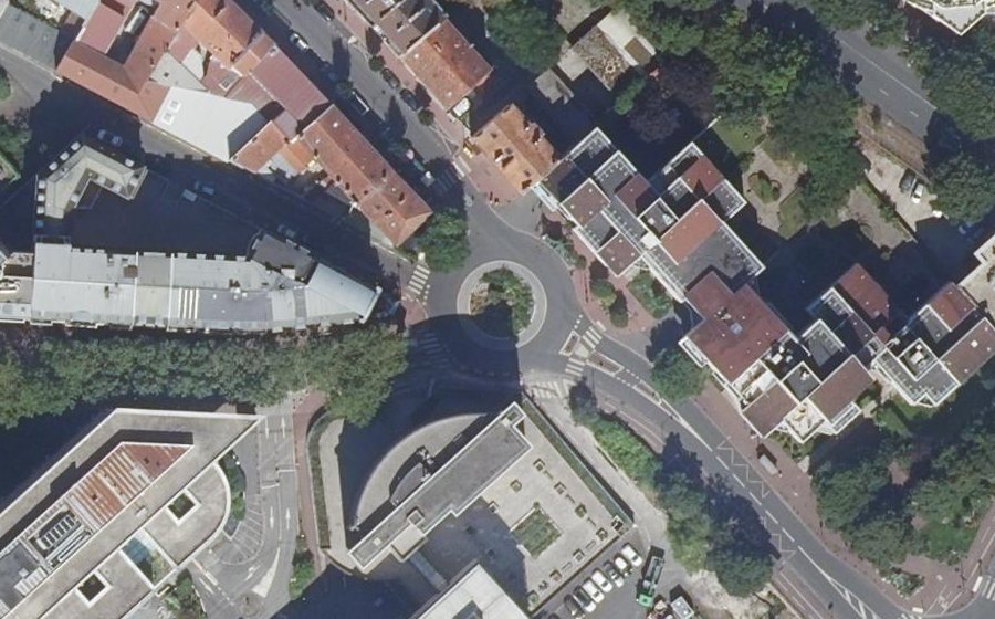Vue aérienne de la Place Erlenbach