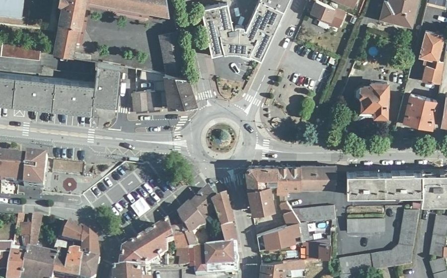 Vue aérienne du Place du Breuil