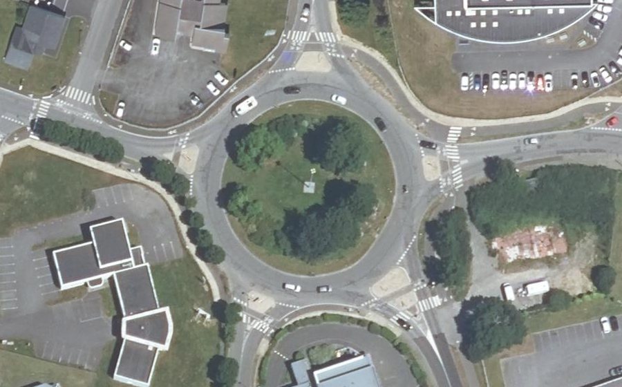 Vue aérienne du Rond-Point de l'Aéroport