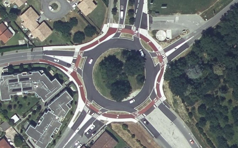 Vue aérienne du Rond-Point Nelson Mandela