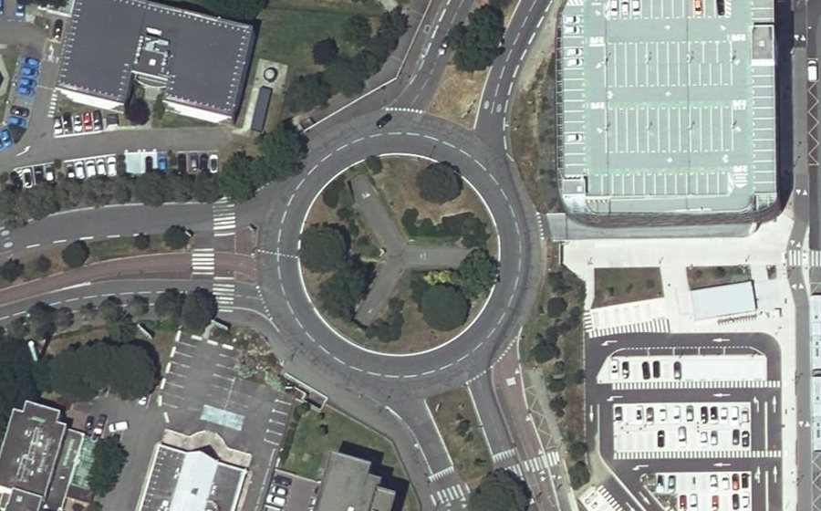 Vue aérienne du Rond-Point de Basso Cambo